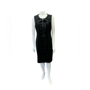 Tahari Dress Black Sleeveless Formal Size 10  EUC Midi